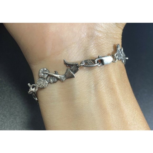 925 Sterling Silver My Way Cheerleader Link Bracelet 7.5 - Picture 8 of 8